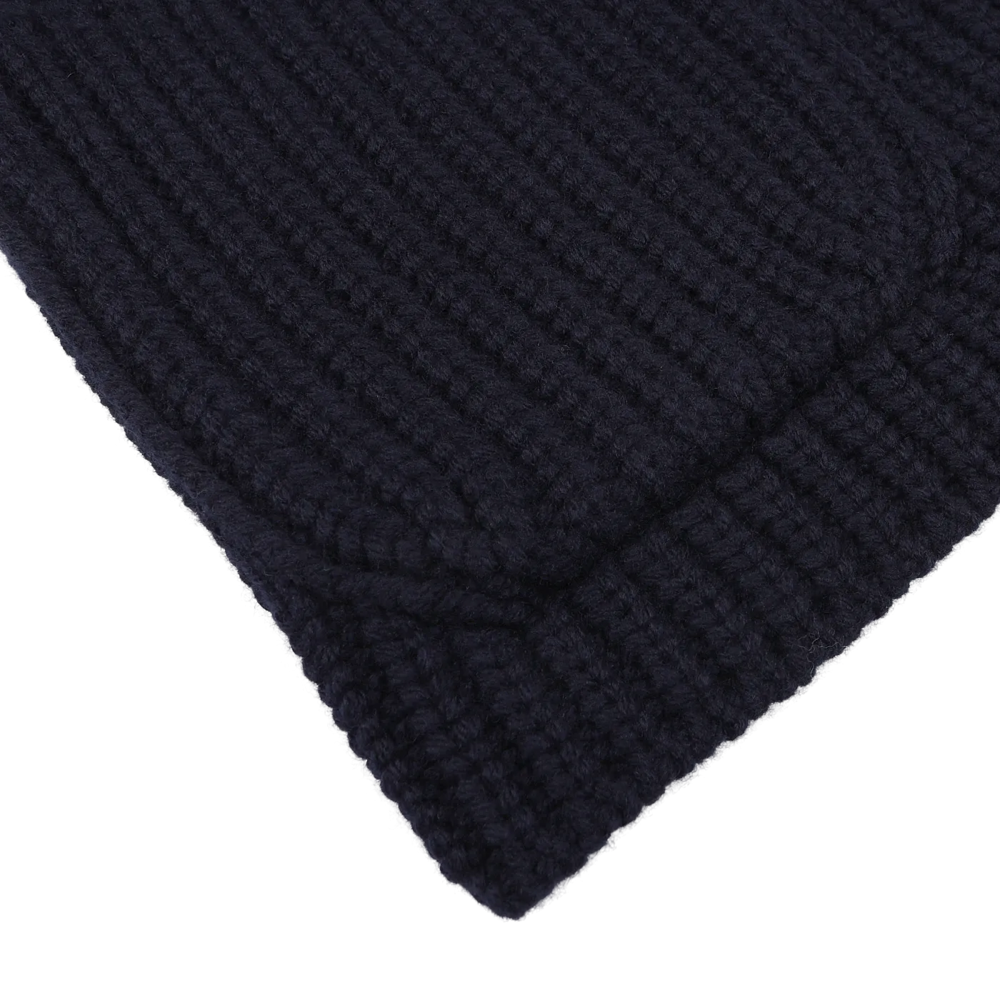 Navy Blue Chunky Knitted Wool Cardigan