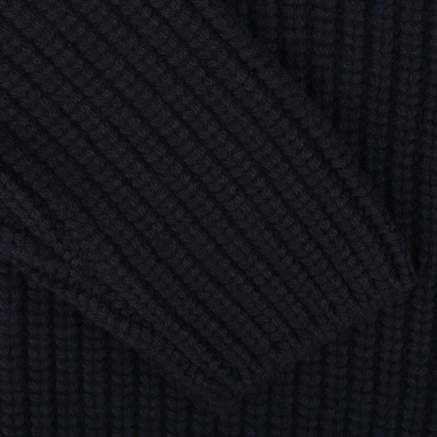 Navy Blue Chunky Knitted Wool Cardigan