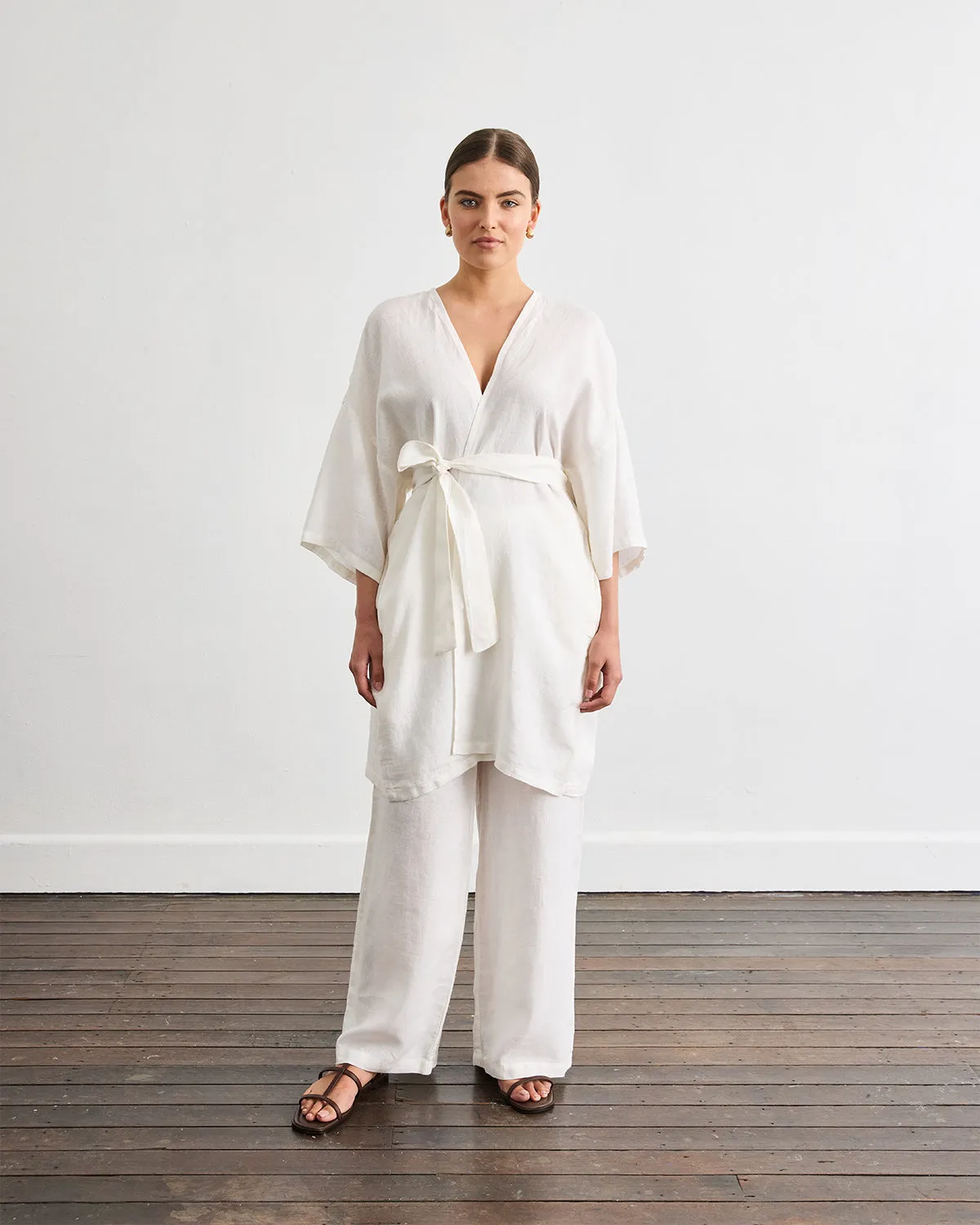 Piazza Linen Pants in White