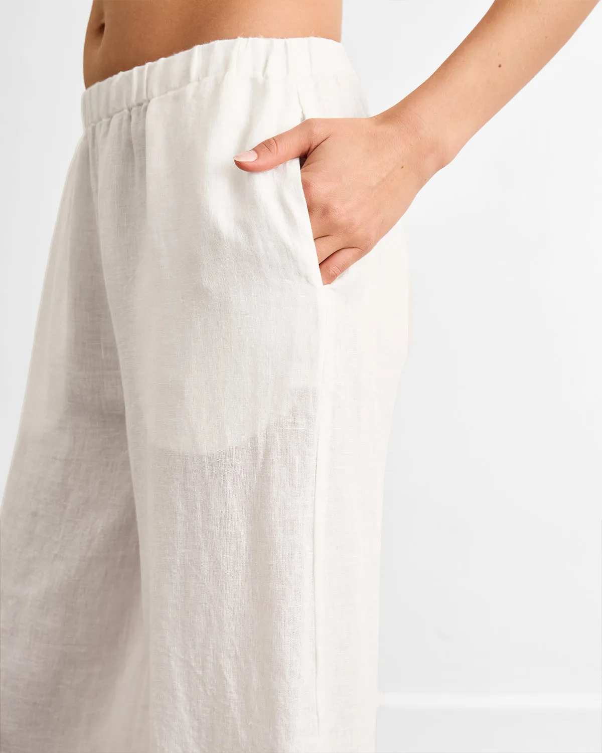 Piazza Linen Pants in White