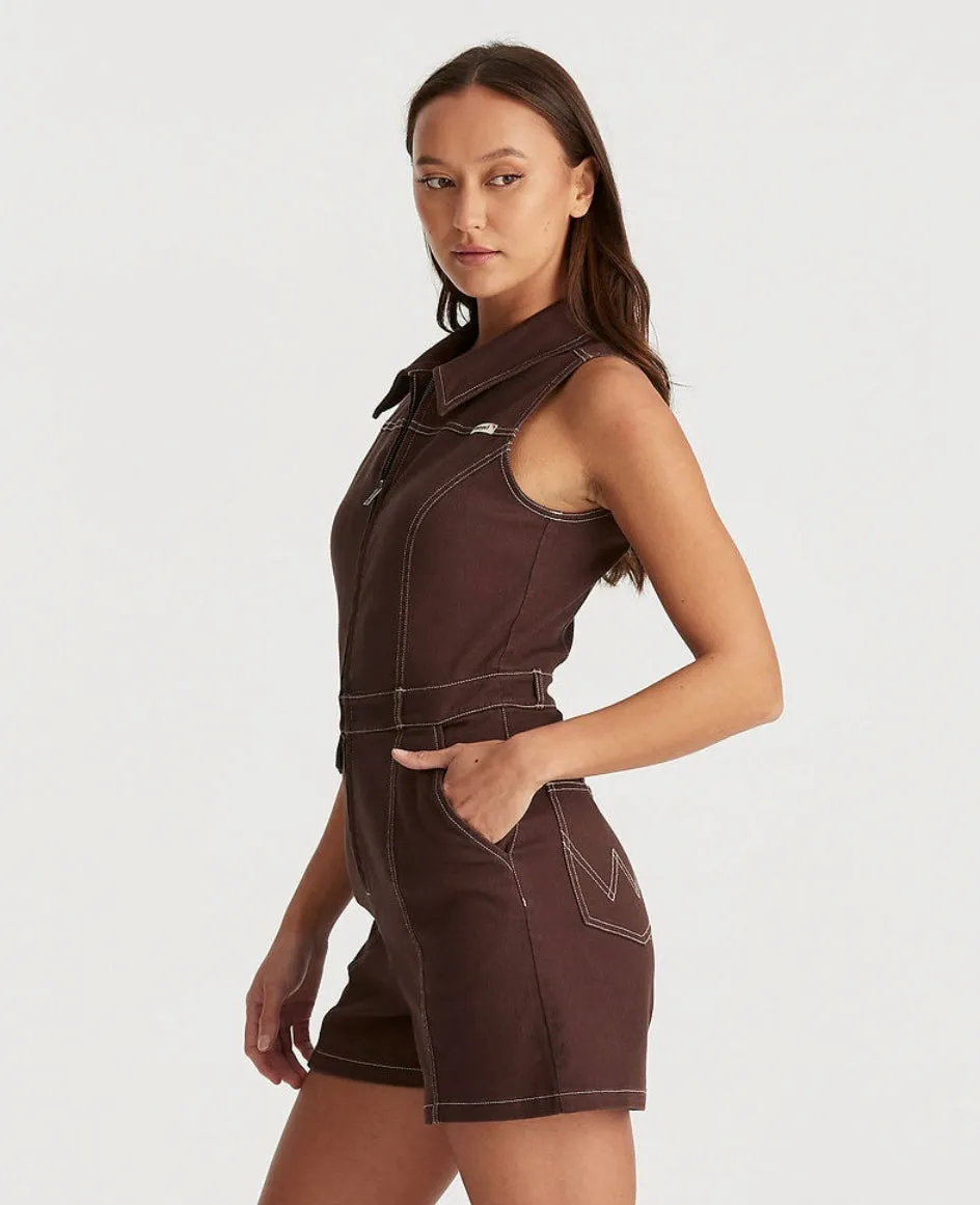 Wrangler - Jennifer Romper - Chocolate